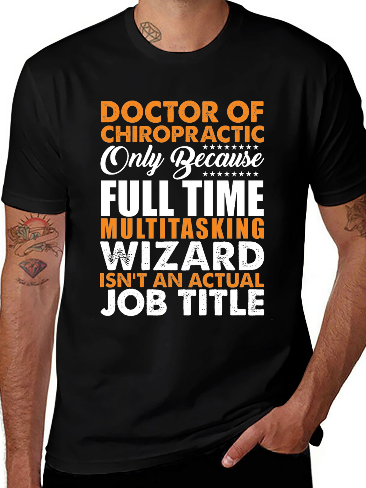 Chiropractor T-Shirt: Full Time Multitasking Wizard