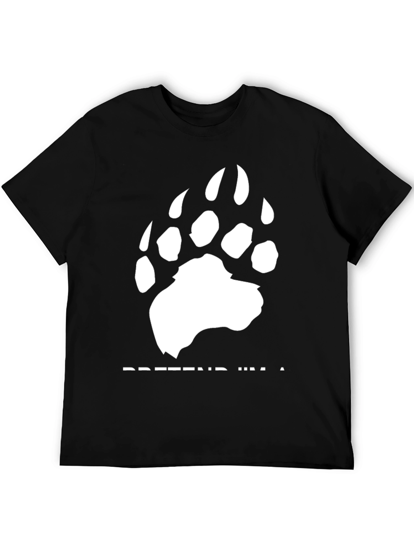 Pretend Im a Bear Graphic Tee - Black
