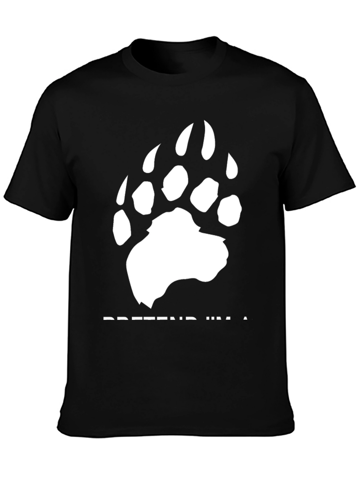 Pretend Im a Bear Graphic Tee - Black