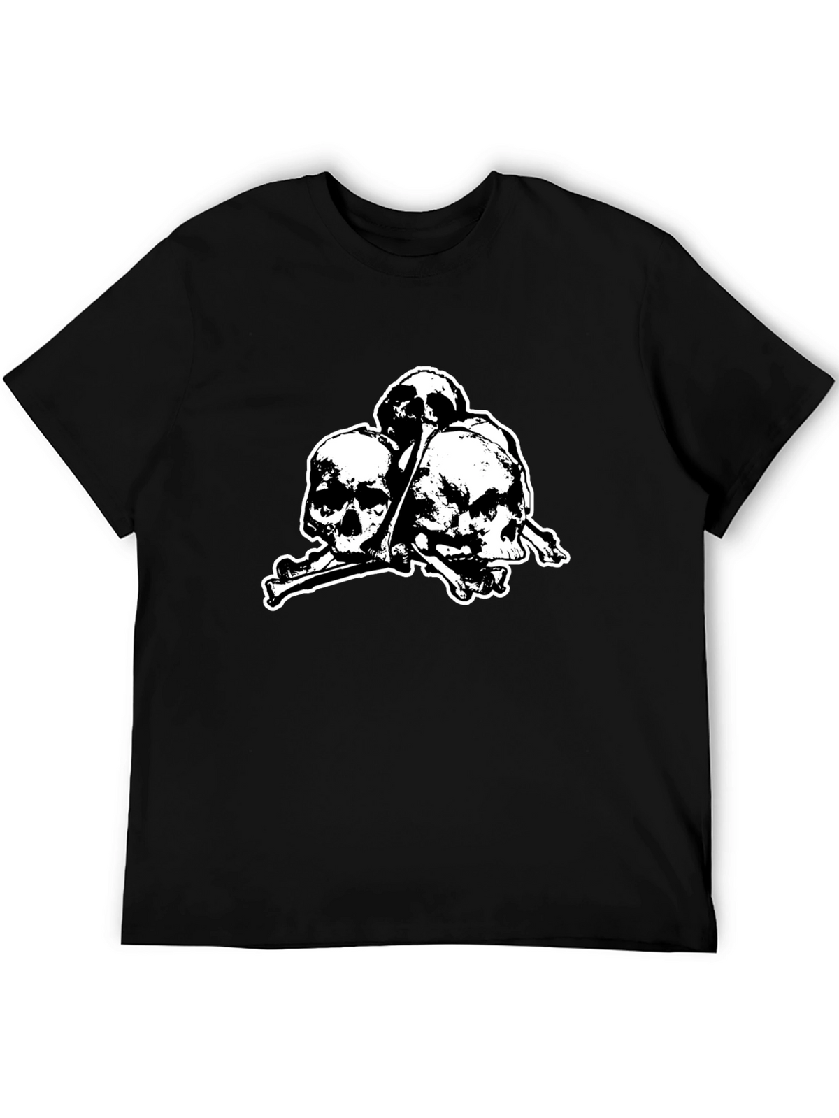 Skull & Crossbones Graphic Tee - Gothic Style