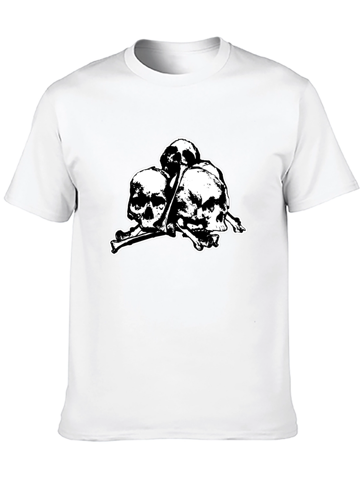 Skull & Crossbones Graphic Tee - Gothic Style