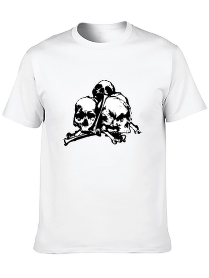 Skull & Crossbones Graphic Tee - Gothic Style