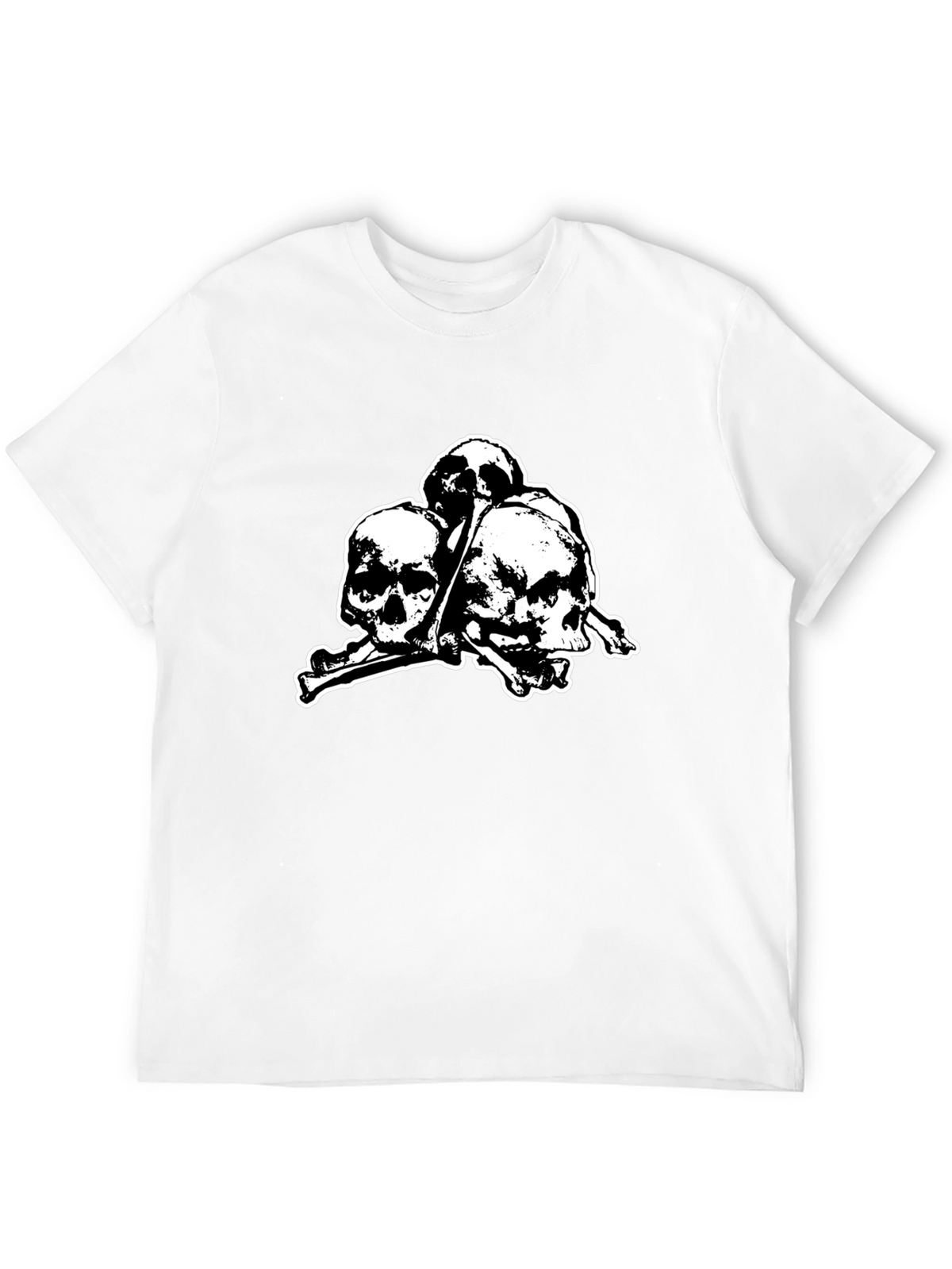 Skull & Crossbones Graphic Tee - Gothic Style