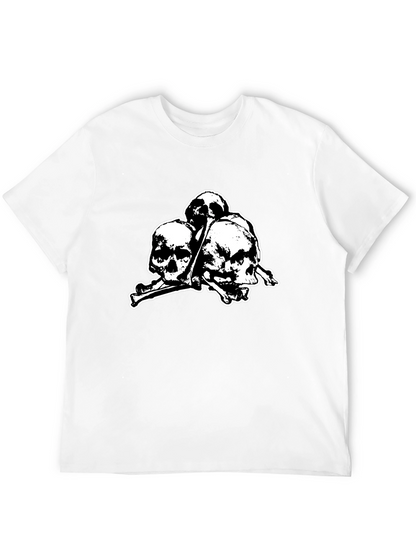 Skull & Crossbones Graphic Tee - Gothic Style