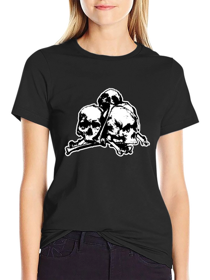 Skull & Crossbones Graphic Tee - Gothic Style