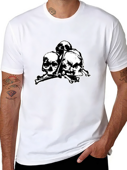 Skull & Crossbones Graphic Tee - Gothic Style