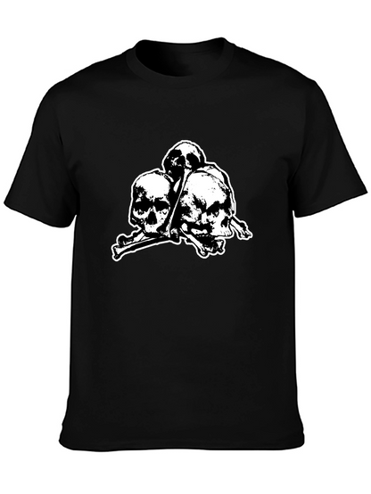 Skull & Crossbones Graphic Tee - Gothic Style