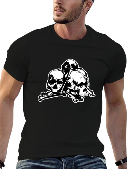 Skull & Crossbones Graphic Tee - Gothic Style