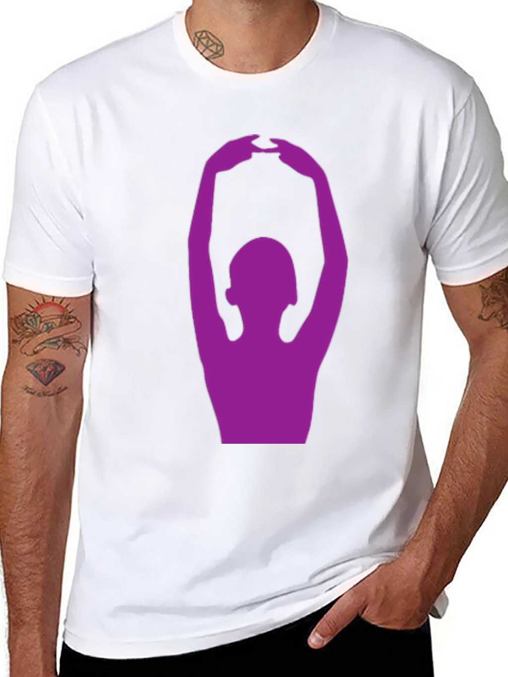 Yoga Pose Graphic T-Shirt - Black