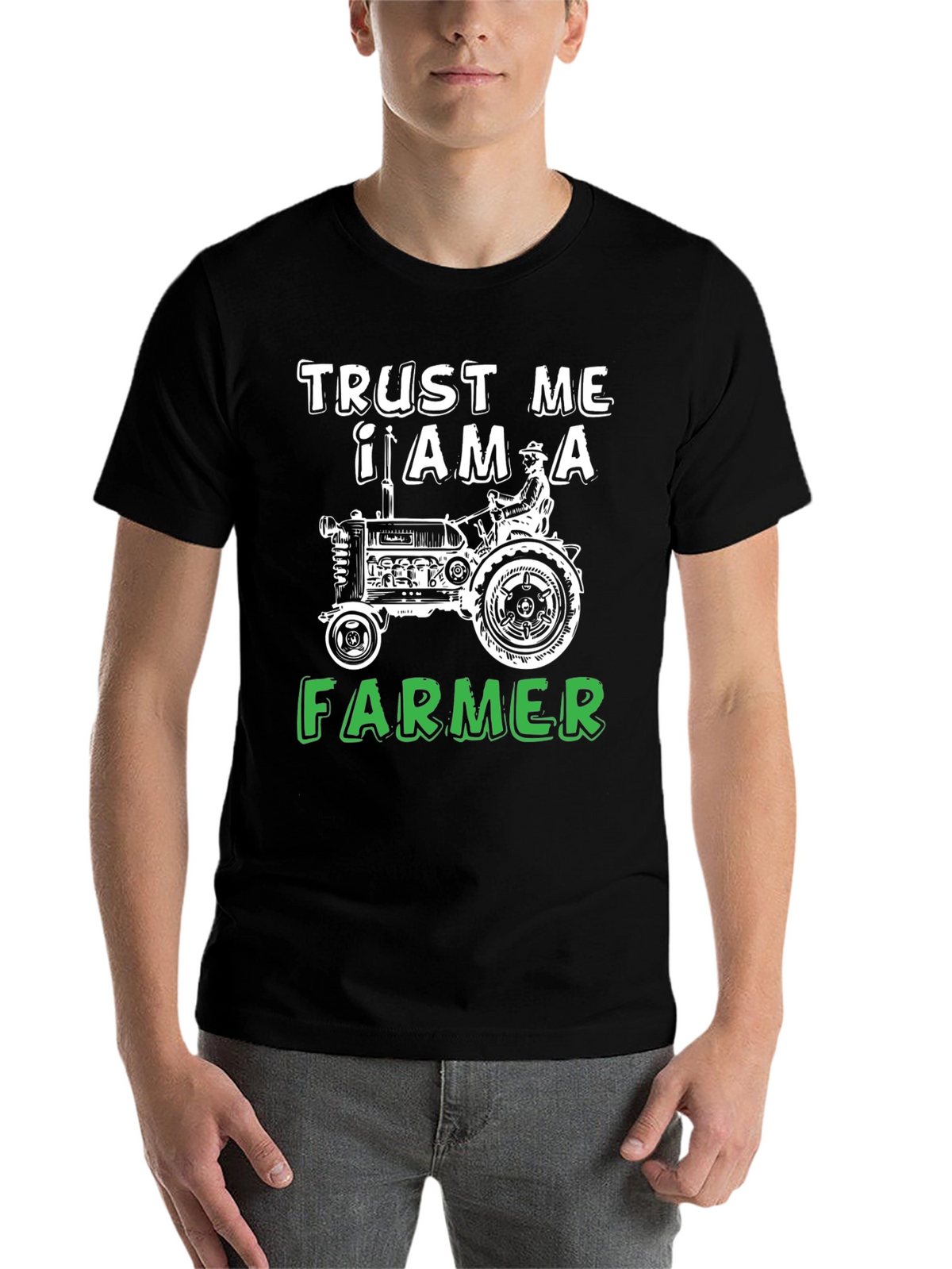 Trust Me I Am A Farmer Black T-Shirt