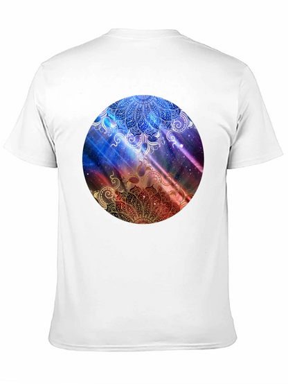 Mandala Galaxy Graphic Black T-Shirt