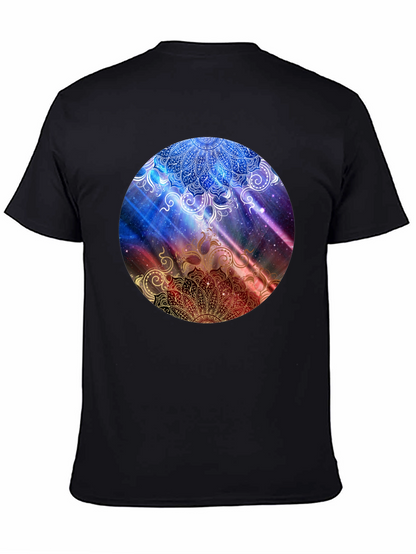 Mandala Galaxy Graphic Black T-Shirt