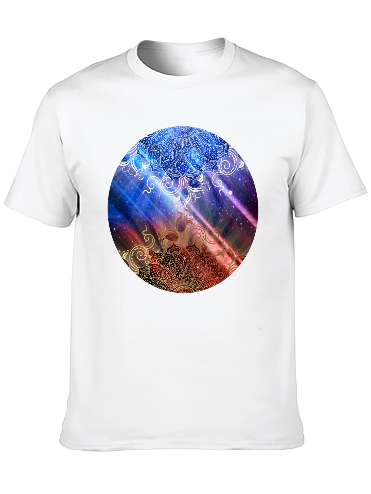 Mandala Galaxy Graphic Black T-Shirt