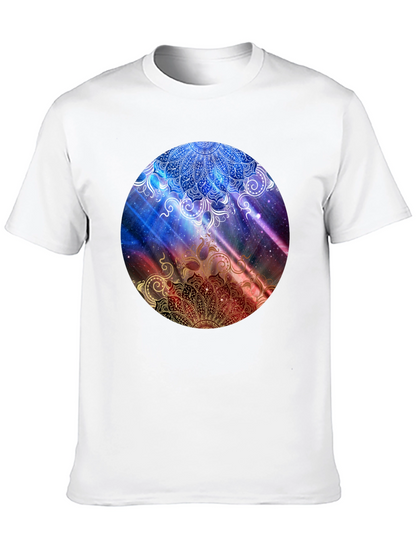 Mandala Galaxy Graphic Black T-Shirt