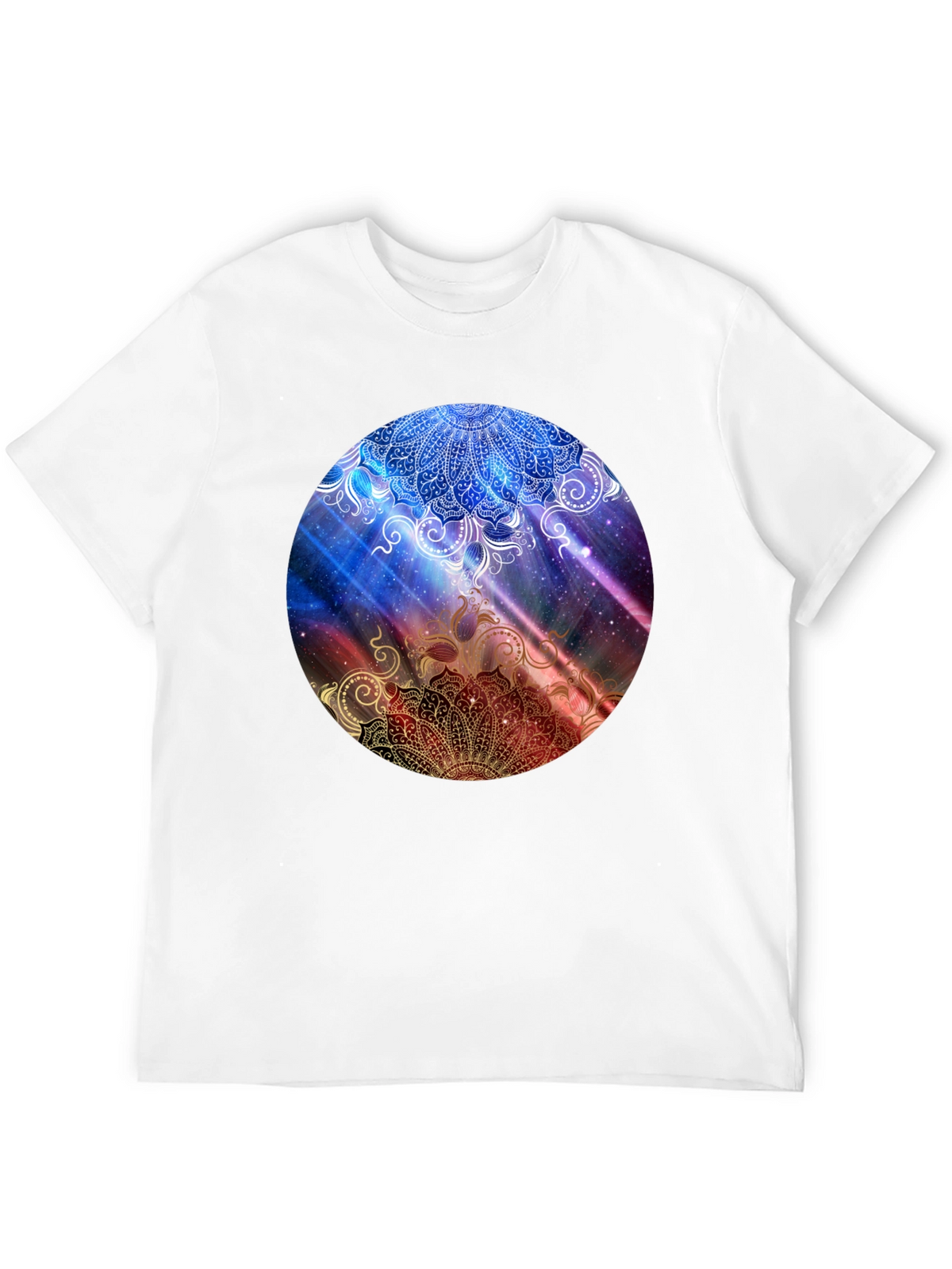 Mandala Galaxy Graphic Black T-Shirt