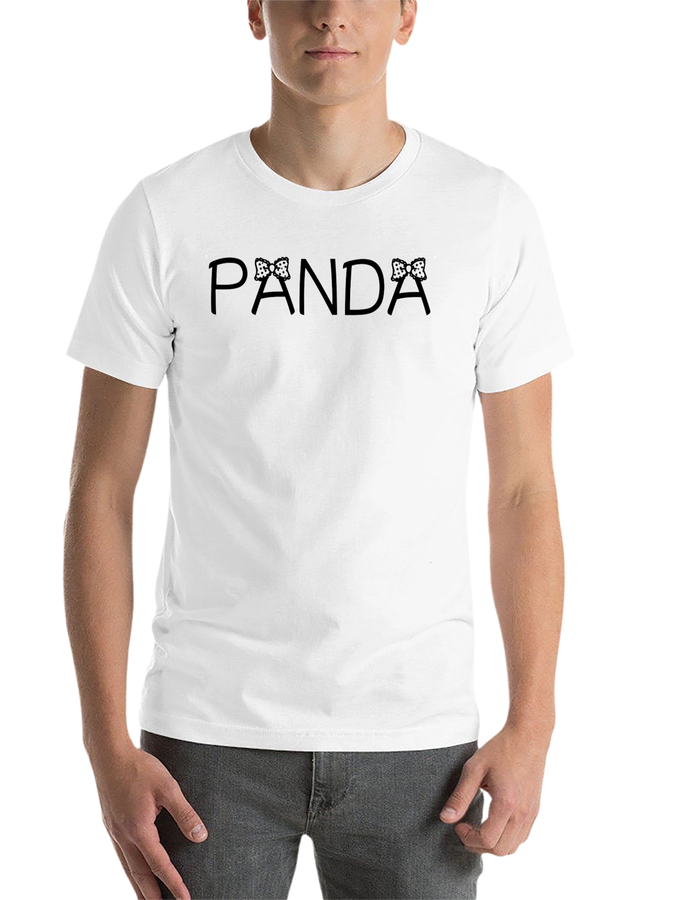 PANDA Minnie Mouse Bow Black T-Shirt