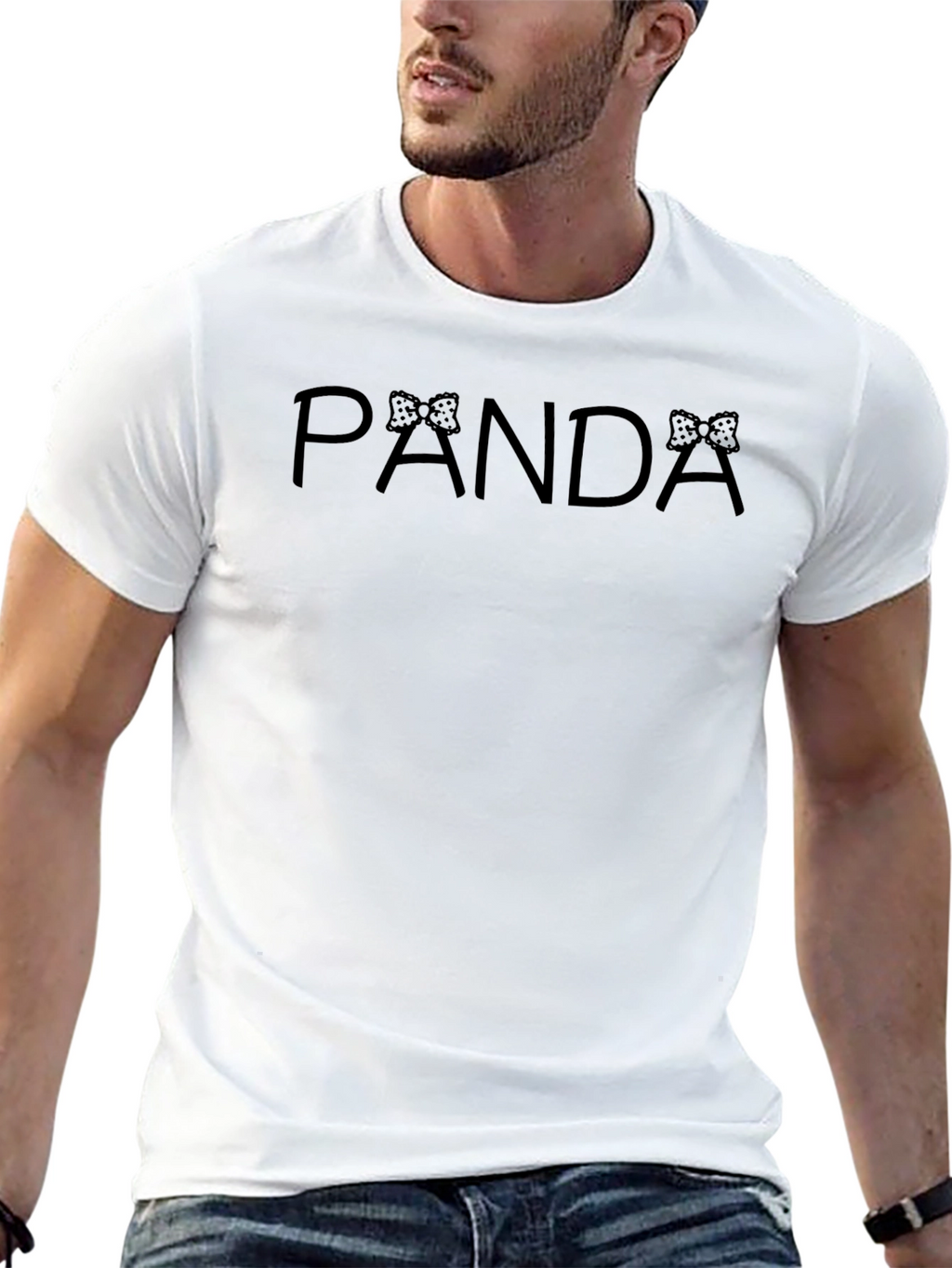 PANDA Minnie Mouse Bow Black T-Shirt