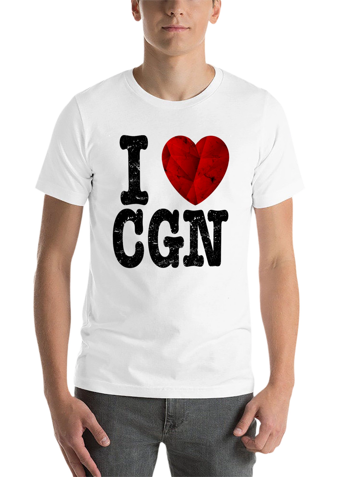 I Love CGN Graphic T-Shirt - Black Cotton Tee