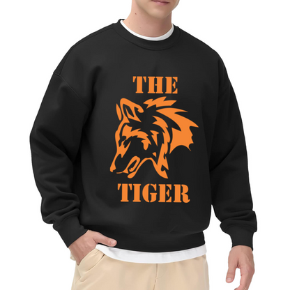 The Tiger Roaring Head Crewneck Sweatshirt, Vintage Animal Graphic Pullover, Wildlife Gift