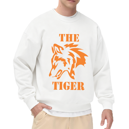 The Tiger Roaring Head Crewneck Sweatshirt, Vintage Animal Graphic Pullover, Wildlife Gift