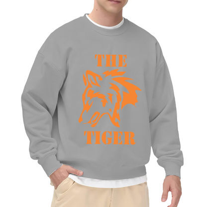 The Tiger Roaring Head Crewneck Sweatshirt, Vintage Animal Graphic Pullover, Wildlife Gift