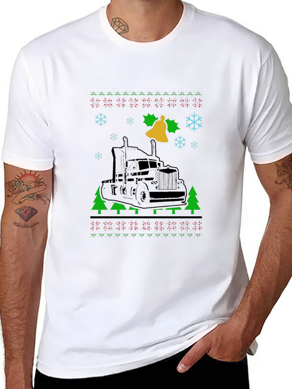 Truck Christmas Sweater T-Shirt