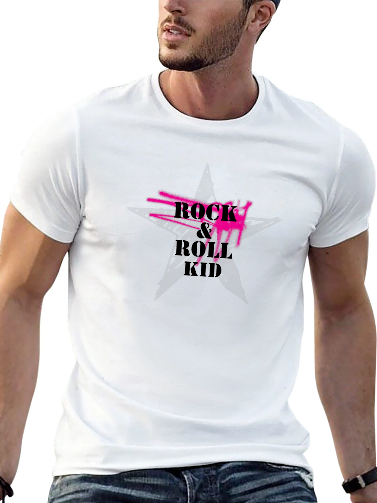 Rock & Roll Kid Black Graphic Tee