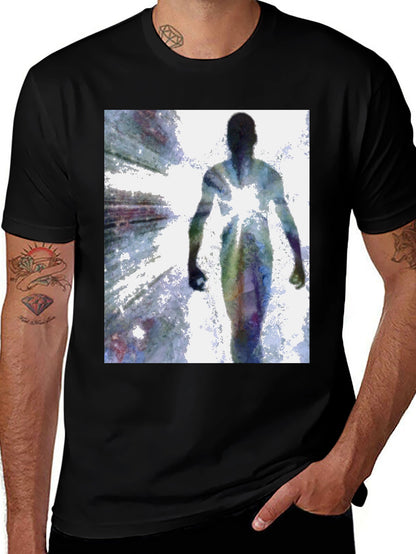 Abstract Figure Black T-Shirt
