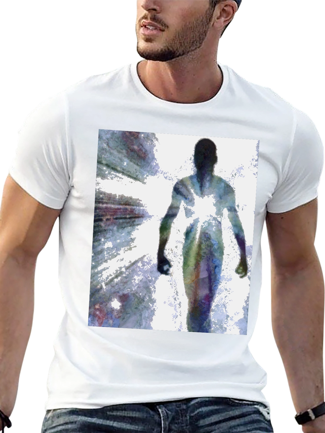 Abstract Figure Black T-Shirt