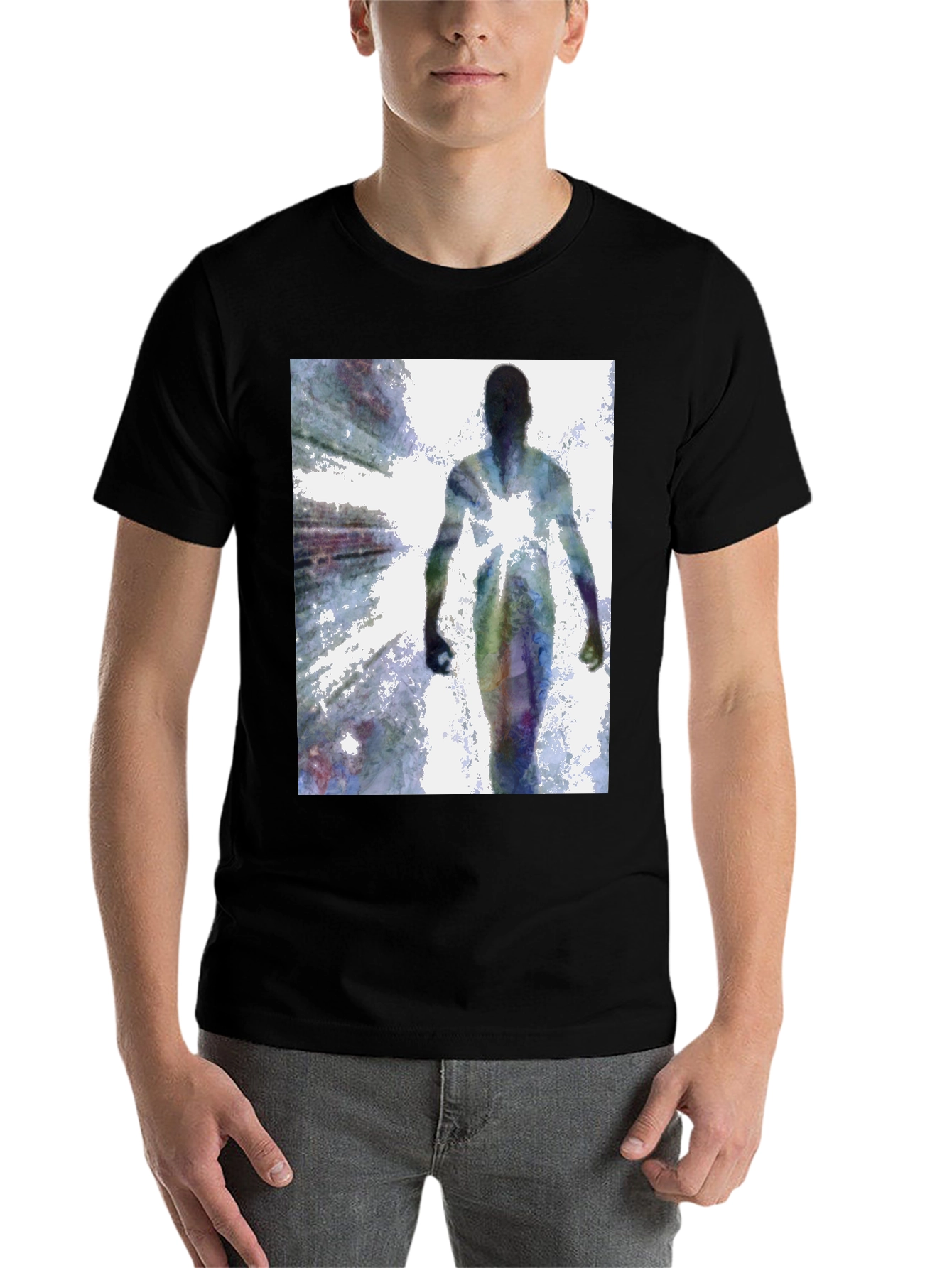 Abstract Figure Black T-Shirt