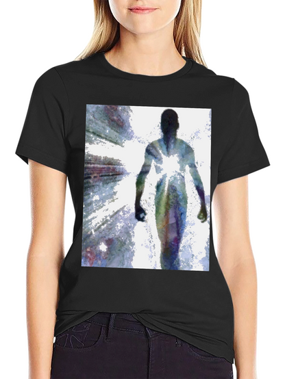 Abstract Figure Black T-Shirt