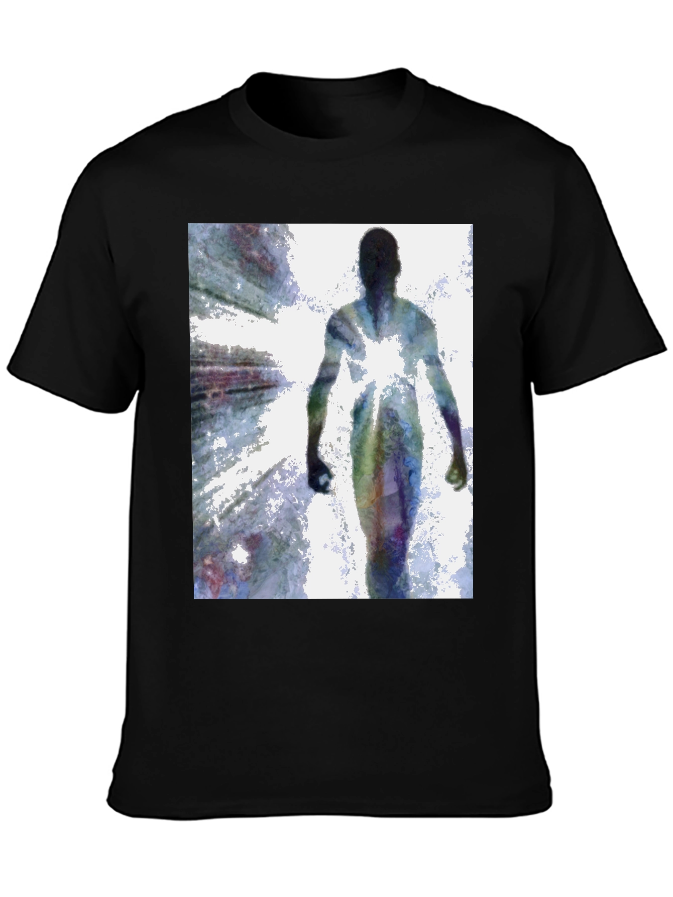 Abstract Figure Black T-Shirt