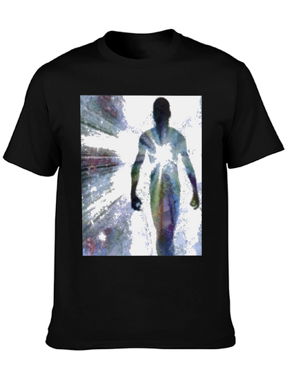 Abstract Figure Black T-Shirt