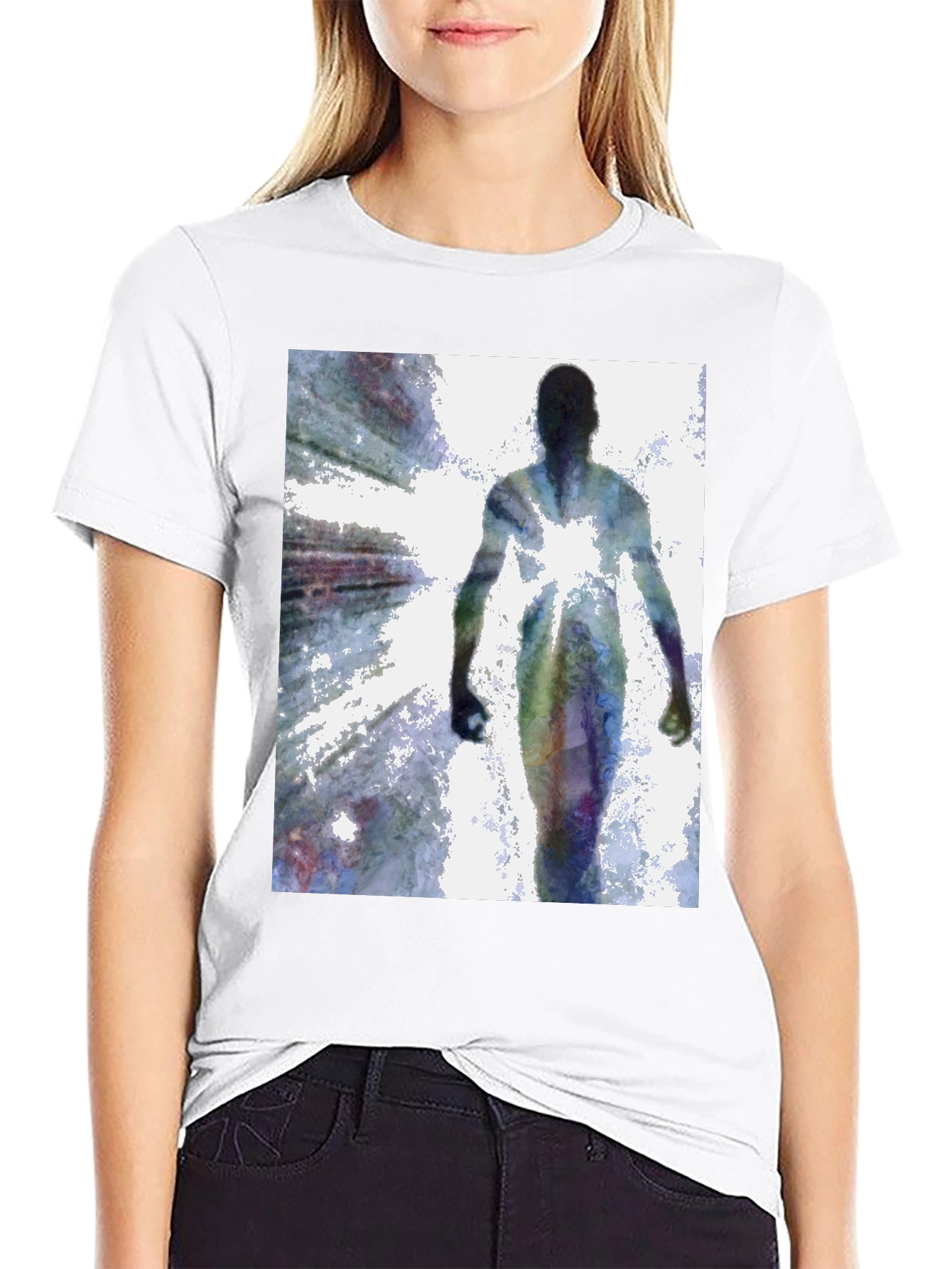 Abstract Figure Black T-Shirt