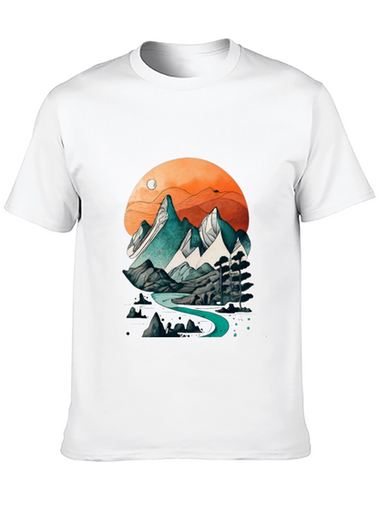 Mountain River Graphic Tee - Nature Inspired Design