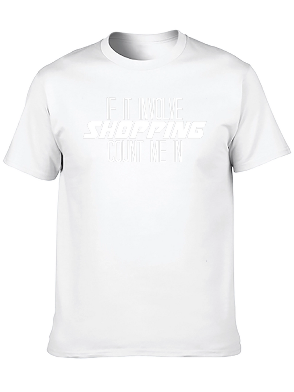 Shopping Count Me In Black Graphic Tee