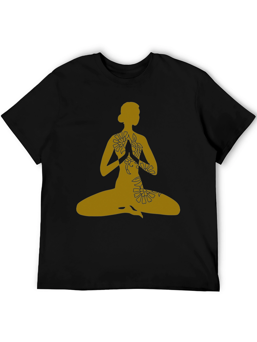 Yoga Pose T-Shirt - Black Meditative Graphic Tee