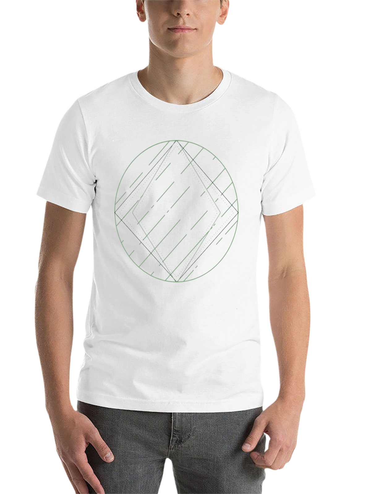 Geometric Graphic Tee - Modern Minimalist Design