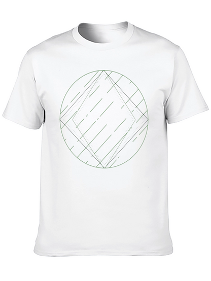 Geometric Graphic Tee - Modern Minimalist Design