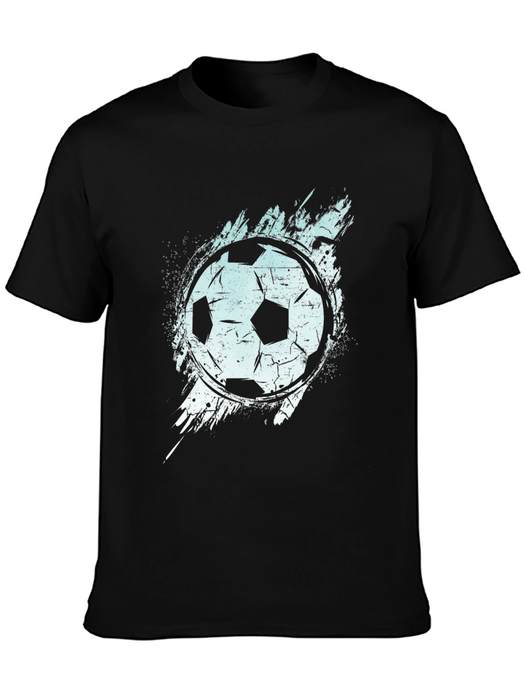 Soccer Ball Graphic T-Shirt - Black