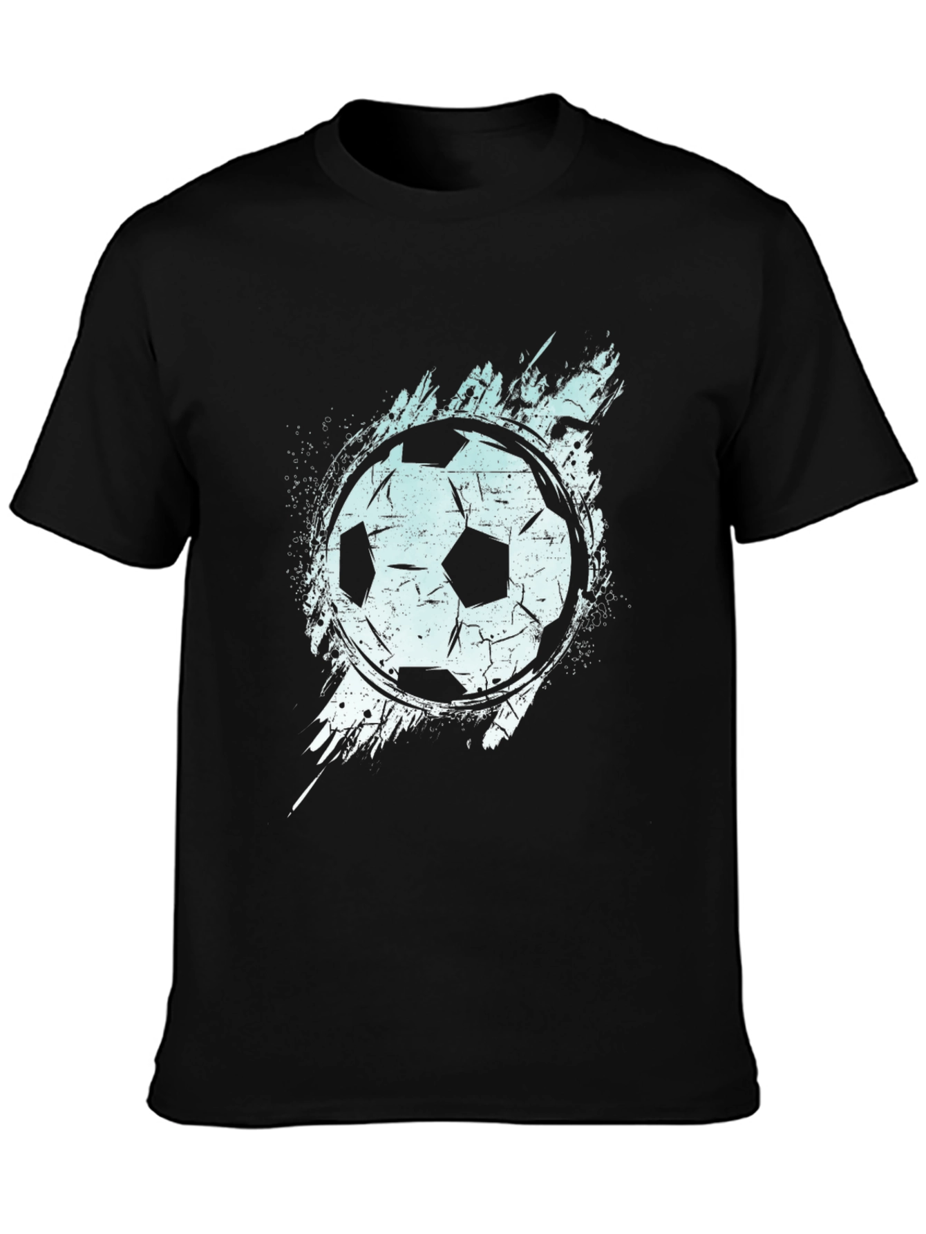 Soccer Ball Graphic T-Shirt - Black
