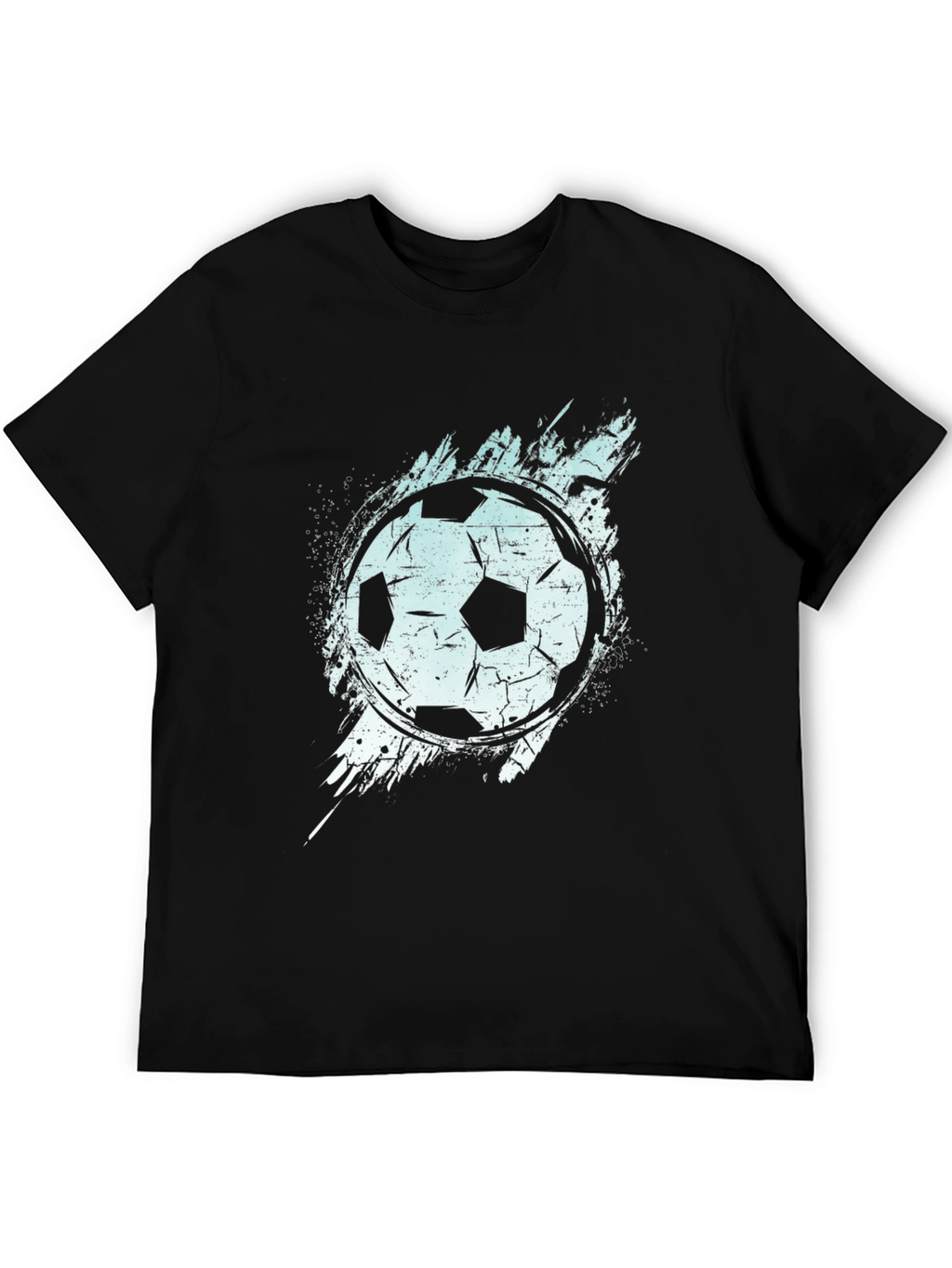 Soccer Ball Graphic T-Shirt - Black