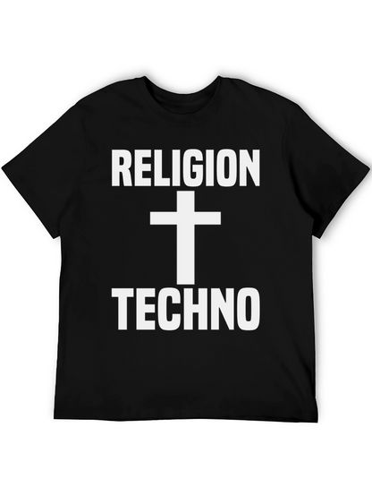 Religion Techno T-Shirt - Black Graphic Tee