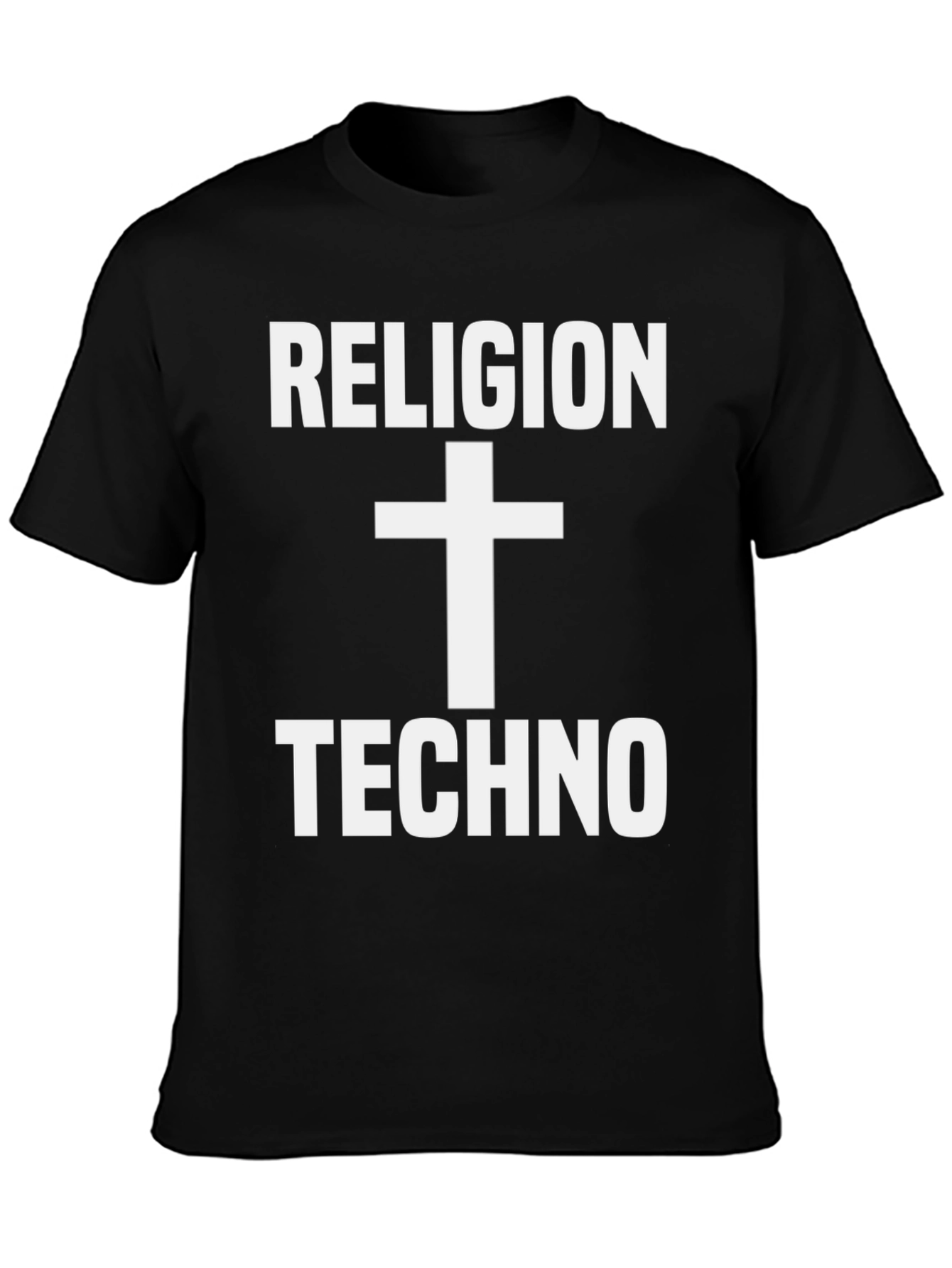 Religion Techno T-Shirt - Black Graphic Tee