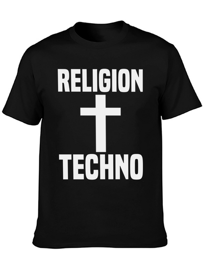 Religion Techno T-Shirt - Black Graphic Tee
