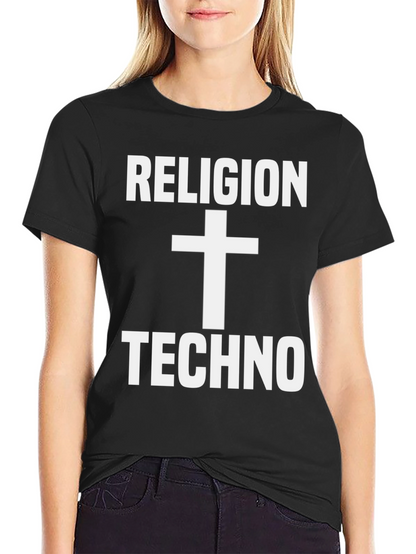 Religion Techno T-Shirt - Black Graphic Tee