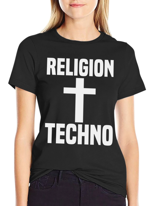 Religion Techno T-Shirt - Black Graphic Tee