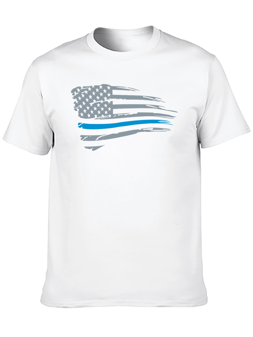 Thin Blue Line American Flag T-Shirt