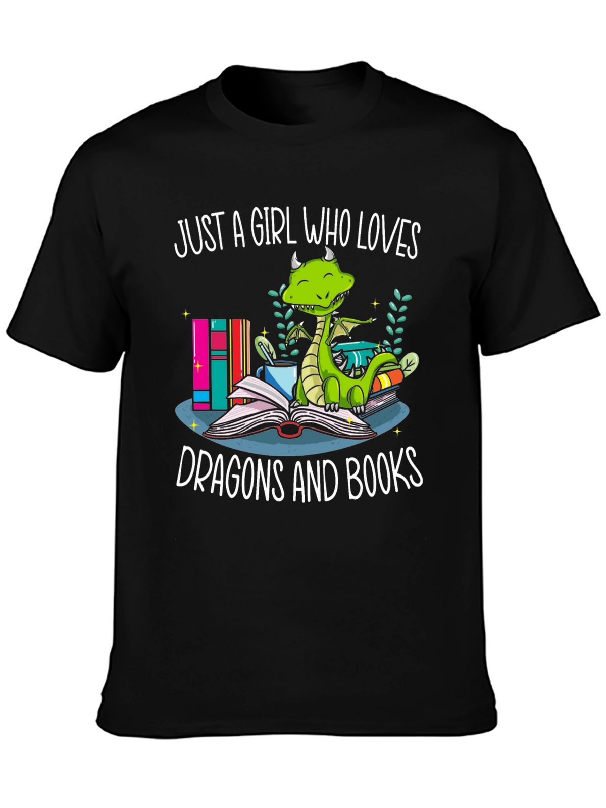 Just A Girl Who Loves Dragons and Books T-Shirt