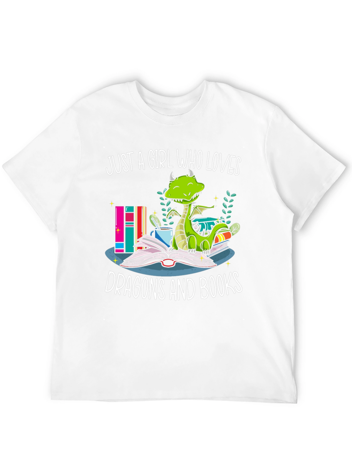 Just A Girl Who Loves Dragons and Books T-Shirt